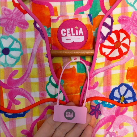 NWT CeliaB Baba Voyager-Print Midi Dress small - Picture 9 of 9